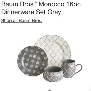 Morraco style gray dinnerware